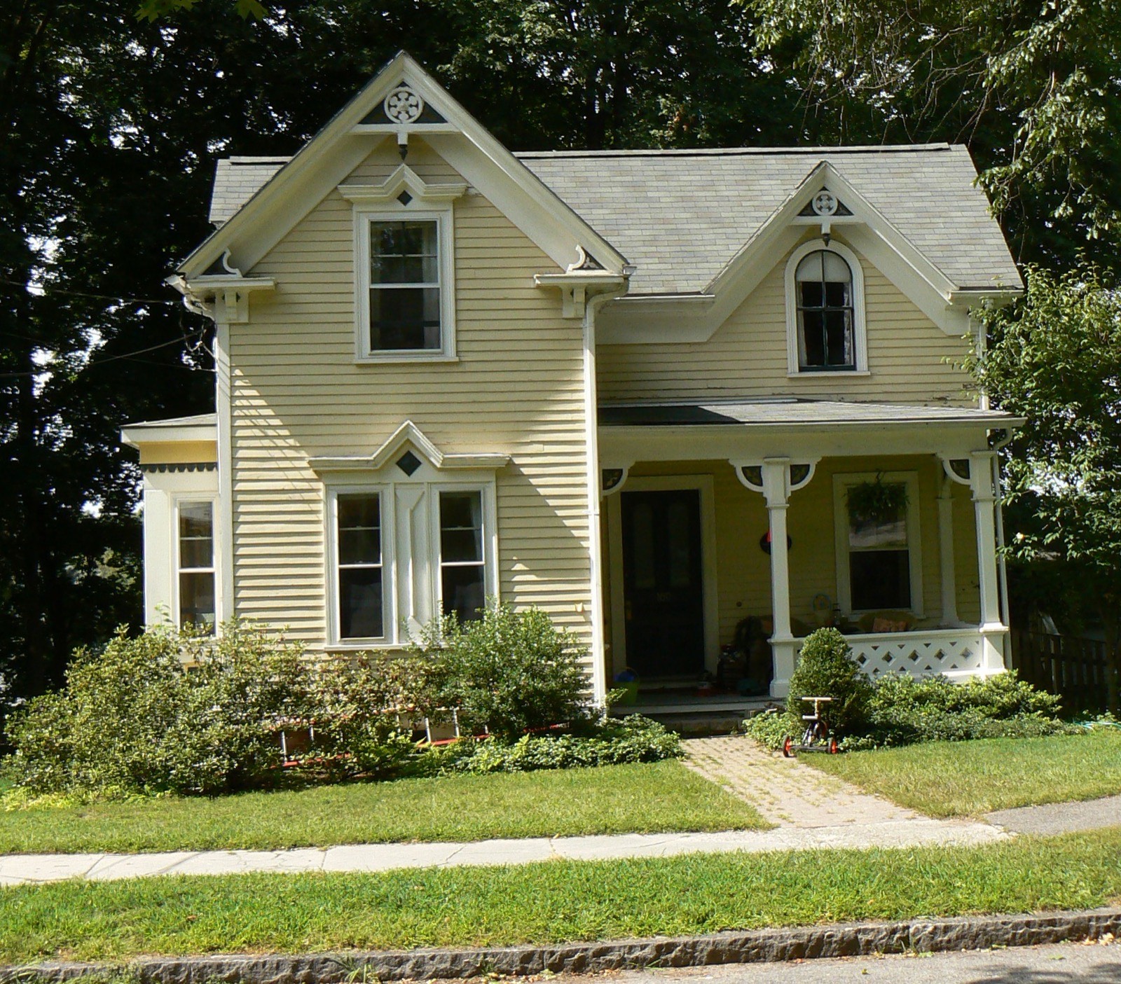 A Gothic Revival cottage in Arlington, one of the many house styles our Arlington bathroom remodeling work runs into