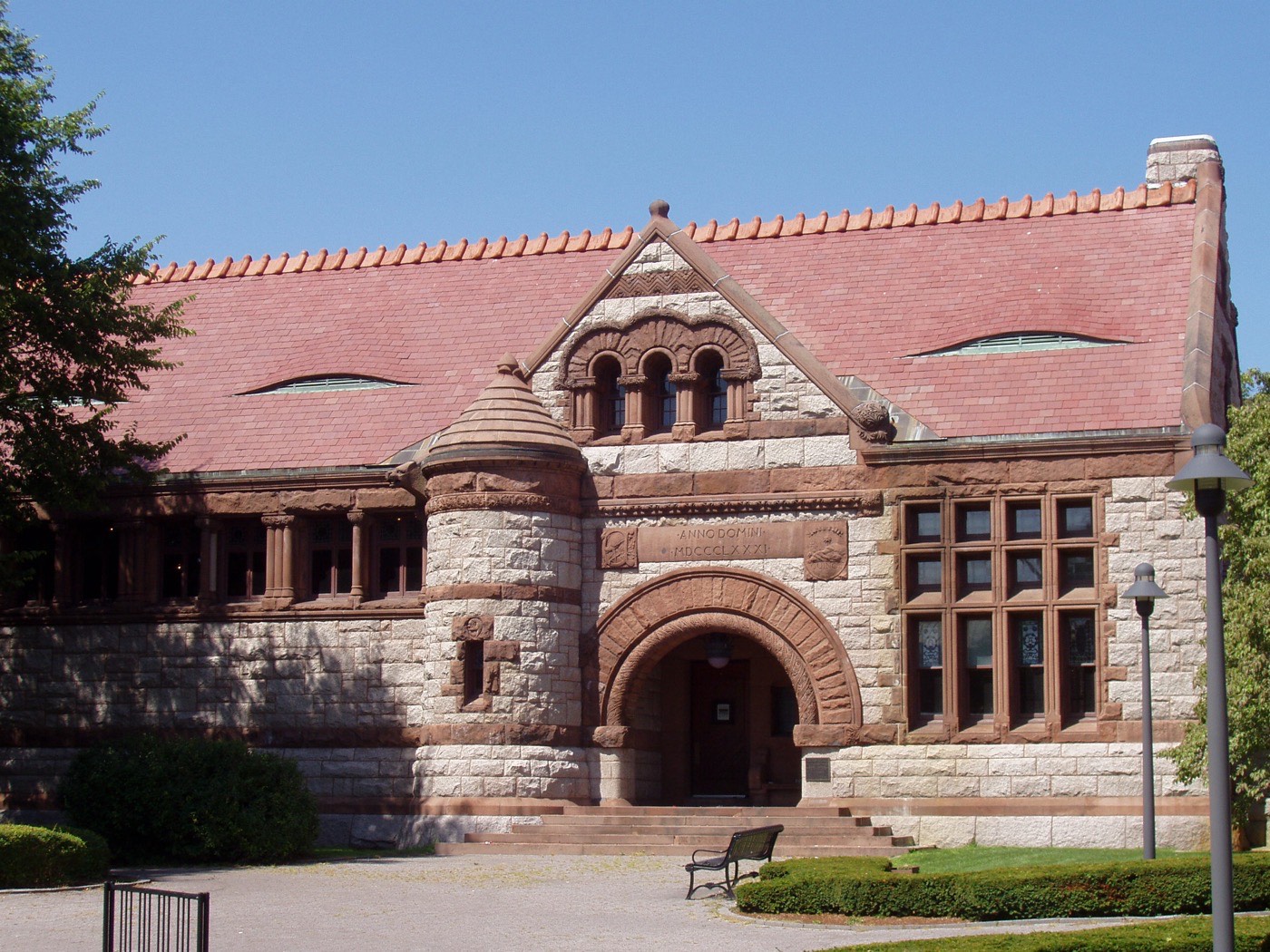 The Thomas Crane Public Library in Quincy, H. H. Richardson's granite and brownstone building