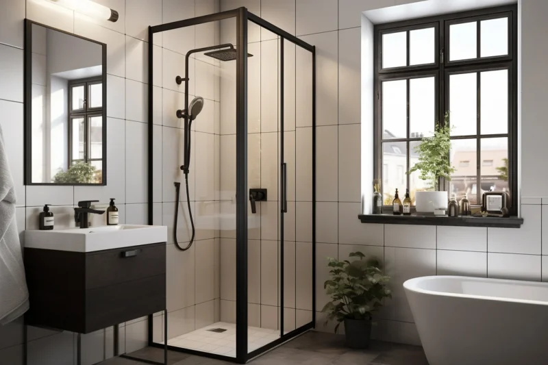 Small bathroom with modern walk-in shower design
